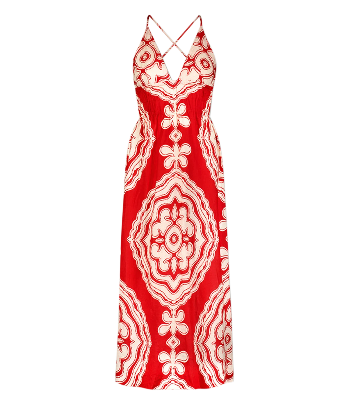 Elevated Sundress Design: This chic take on the classic sundress boasts a deep V neckline that enhances your silhouette, making it perfect for various occasions.
Elastic Ruching at the Waist: The thoughtfully designed elastic ruching ensures a flattering fit while providing comfort and support.
Fluid, Breezy Skirt: The long skirt flows gracefully with your movements, making it an ideal choice for warm weather and outdoor events.
Adjustable Straps: Versatile straps allow you to style the dress as a cross-bac