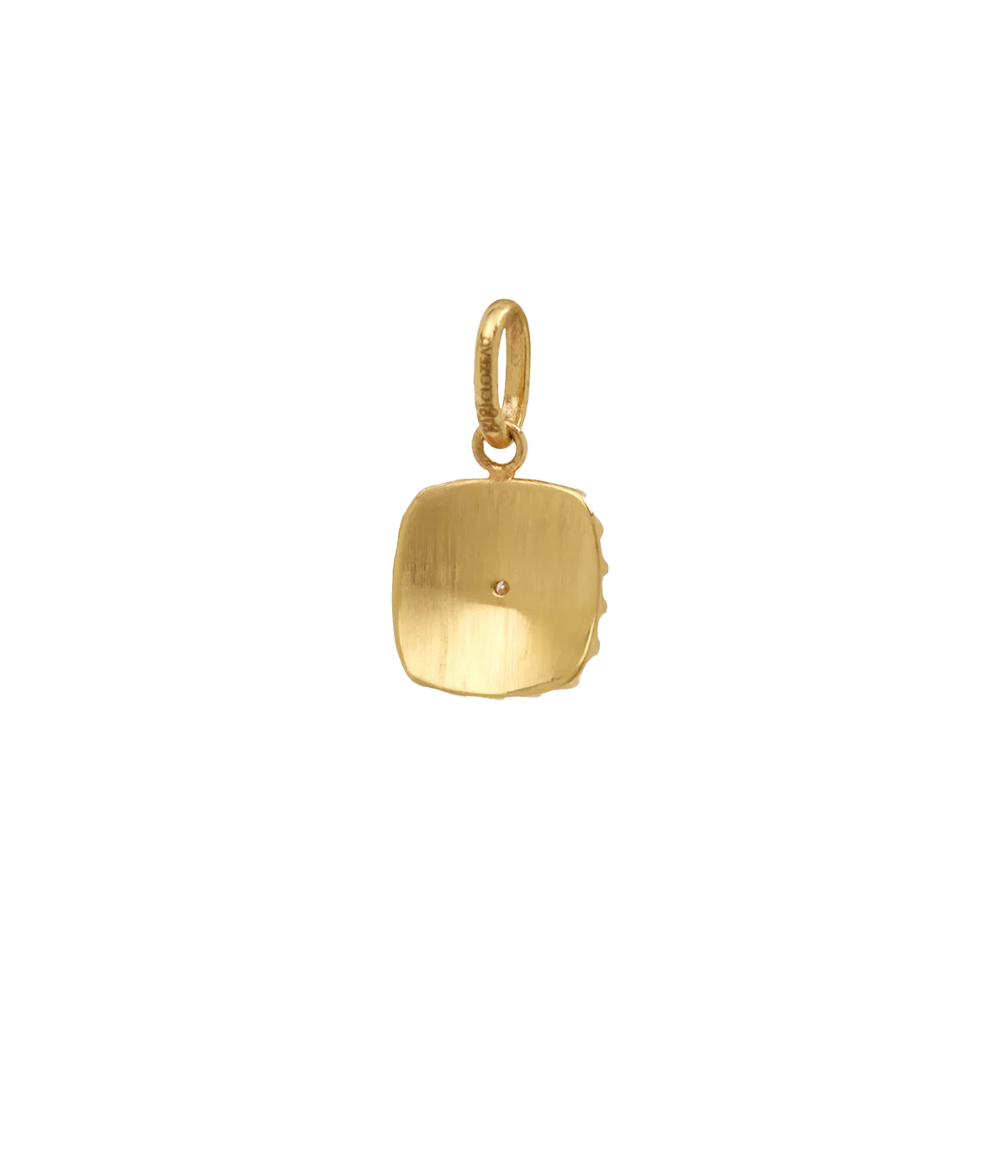 Back view of the gigiCLOZEAU Miss Lumiere Diamond Pendant, showing the smooth, polished gold reverse and the bale