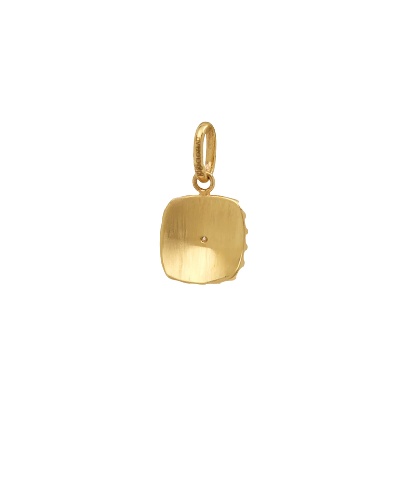 Back view of the gigiCLOZEAU Miss Lumiere Diamond Pendant, showing the smooth, polished gold reverse and the bale