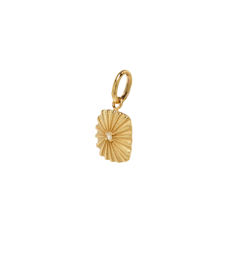 Side view of the gigiCLOZEAU Miss Lumiere Diamond Pendant, showing its slim profile and the bale