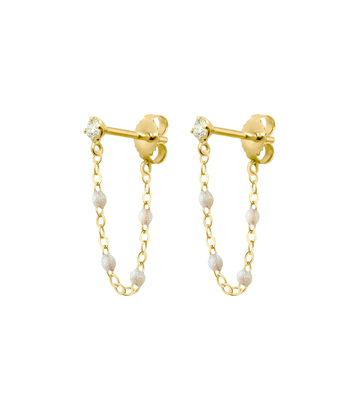 Gigi Supreme Earrings in 18K Yellow Gold, Opal & Diamond
