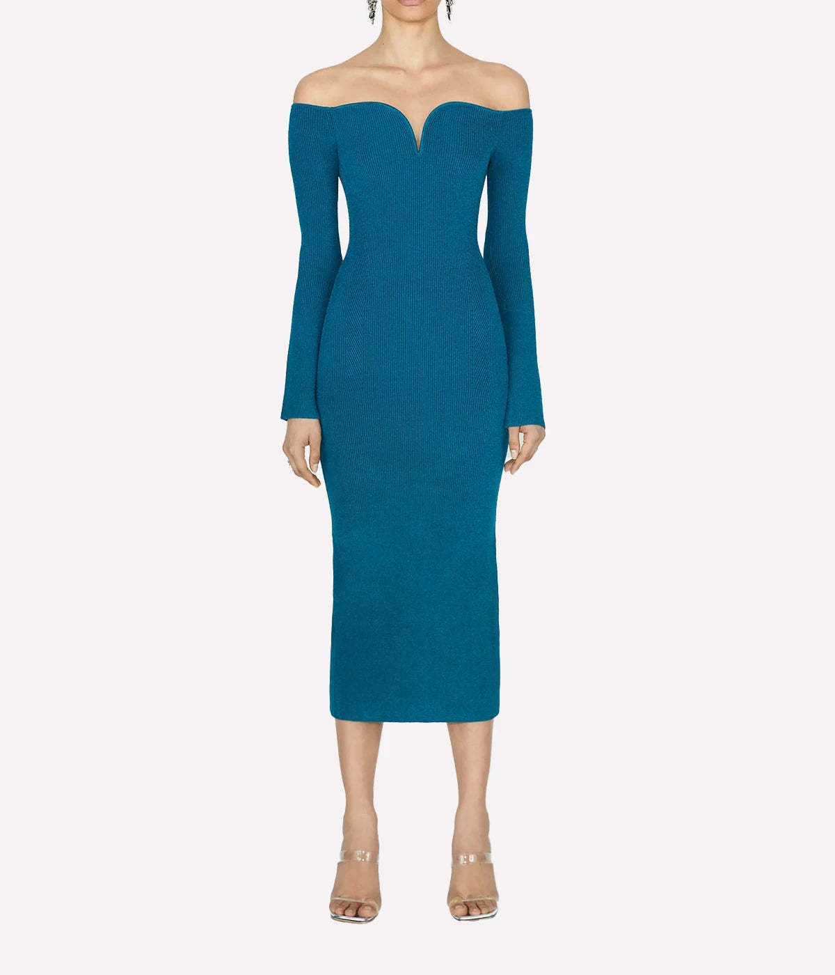 *FINAL SALE*Grace Long Sleeve Dress in Peacock