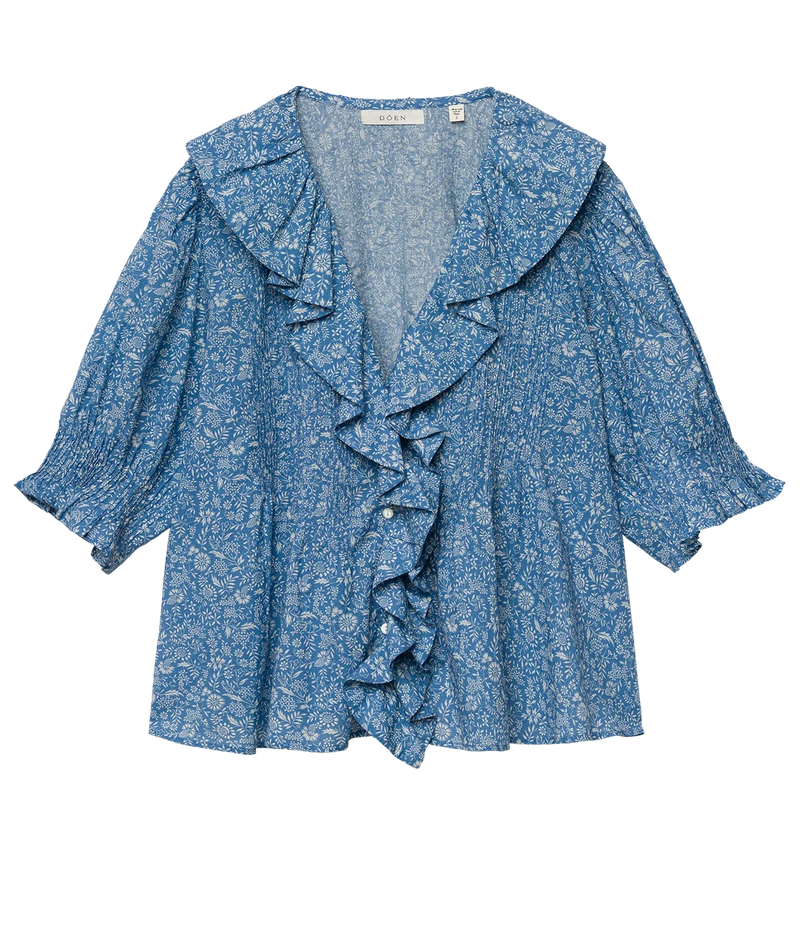 Henri Top In Blue Garden Bloom
