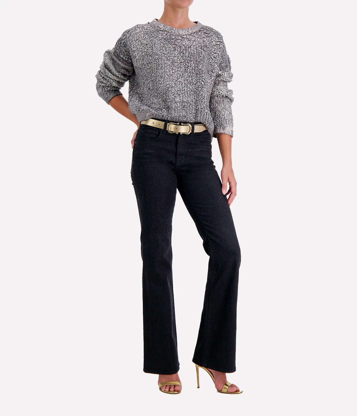 Hand Painted Furry Pullover with Lamination in Husky