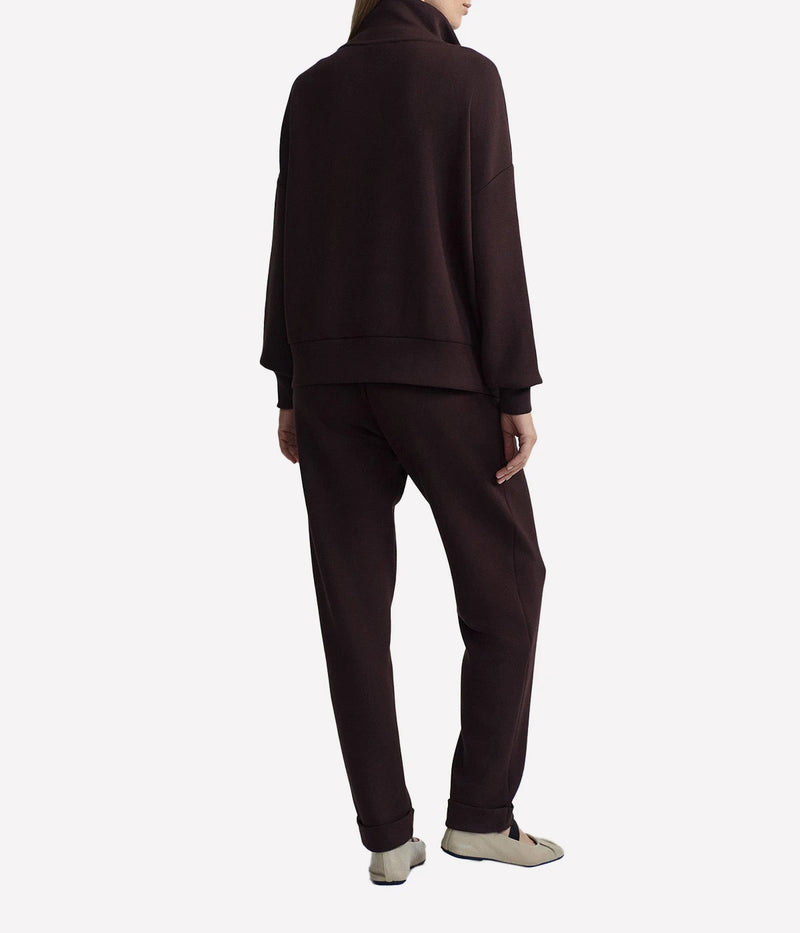 Hawley Half Zip Sweater IN Coffee Bean