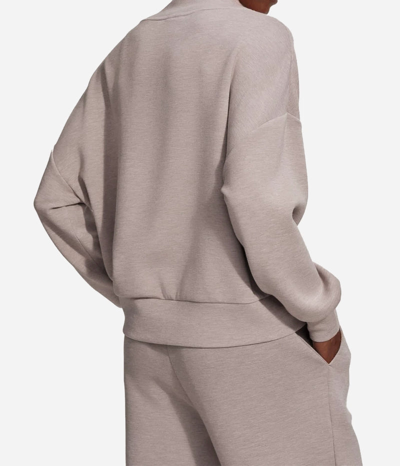 Hawley Half Zip Sweater IN Taupe Mal
