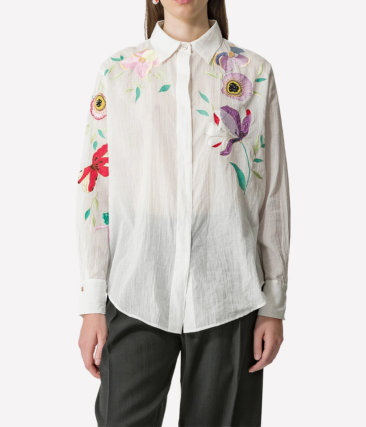 Heaven Embroidery Cotton Shirt in Garden