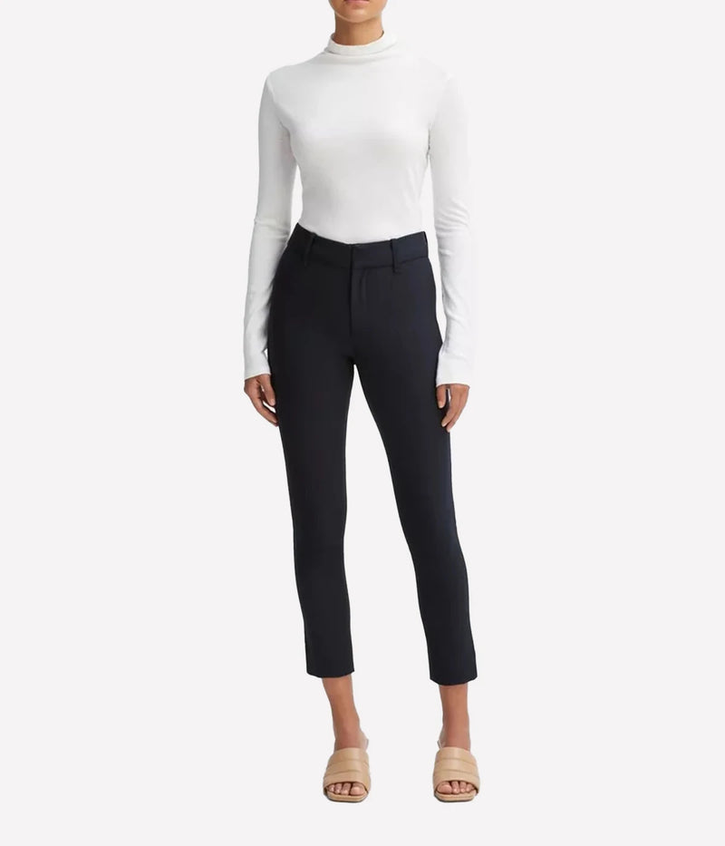 High Waist Cigarette Pant in Black