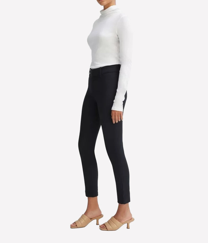 High Waist Cigarette Pant in Black