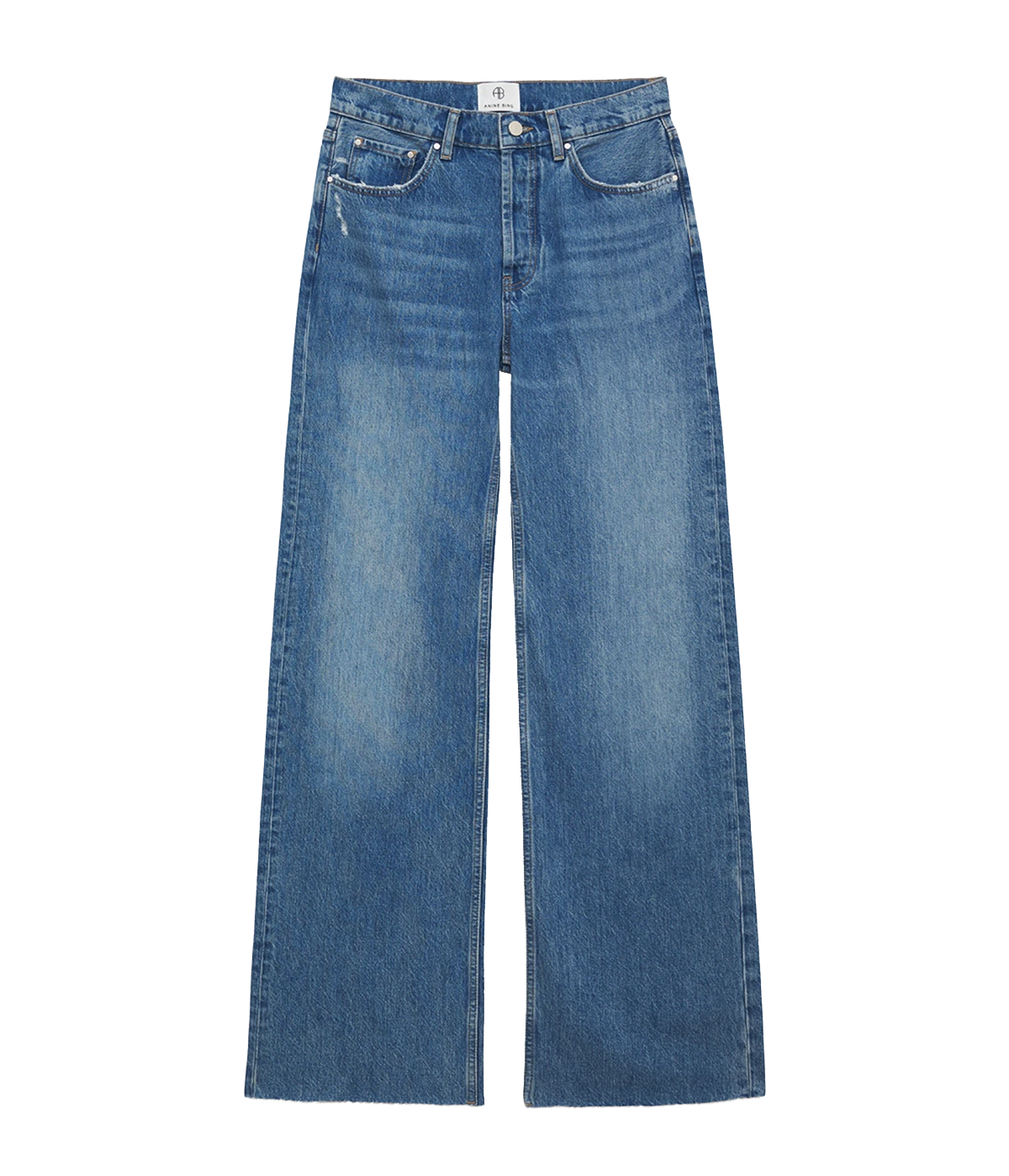 The Hugh Jean is a relaxed, '90s-inspired jean crafted from a midweight, rigid organic-cotton blend. With no stretch, these jeans feature a classic blue wash, enhanced by vintage-inspired grinding, hand sanding, and subtle highs and lows throughout for an authentic, lived-in look. The wide, full-length leg and raw-edge hem add to the timeless appeal, making these jeans a perfect blend of comfort and style. Made in Turkey for premium quality and craftsmanship.