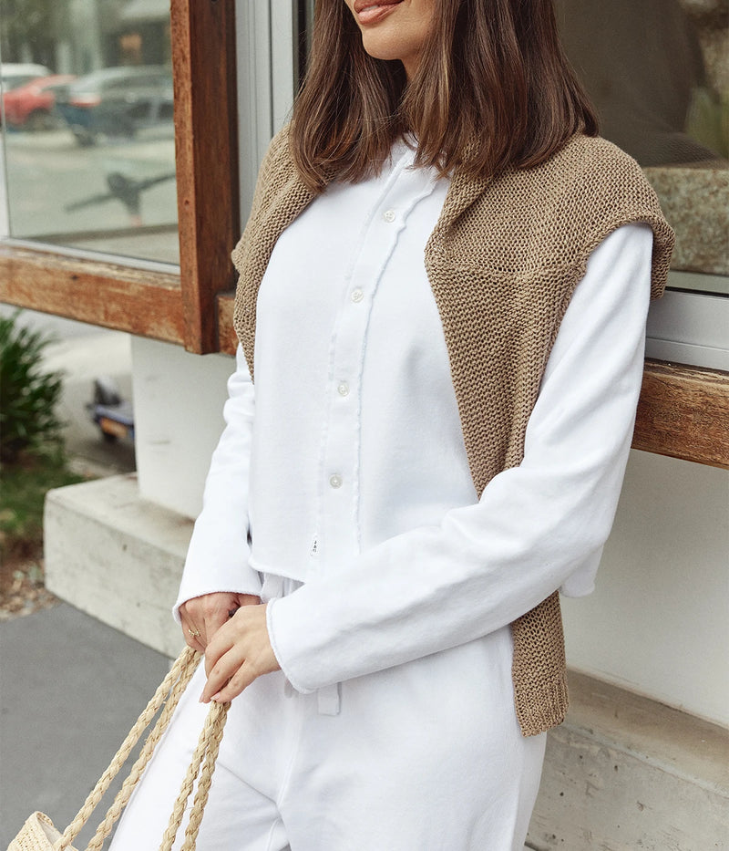 Jackie Cardigan In White