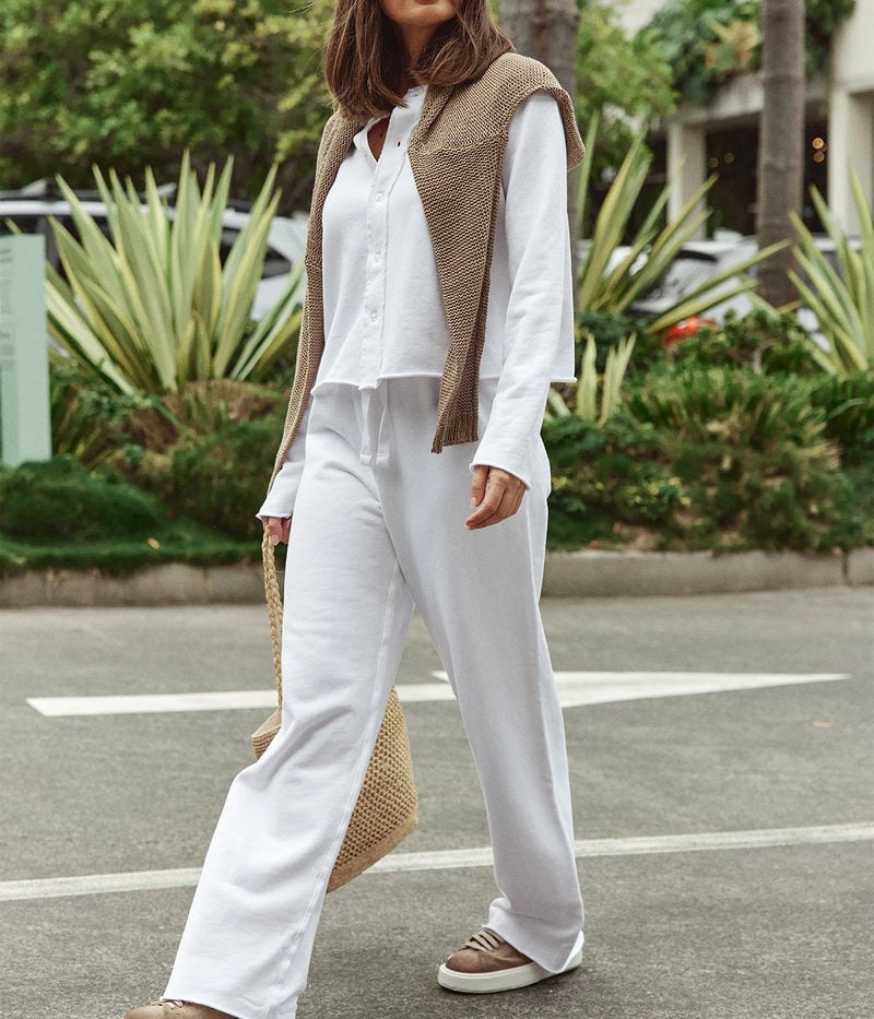Catherine 29" Favorite Sweatpant In White