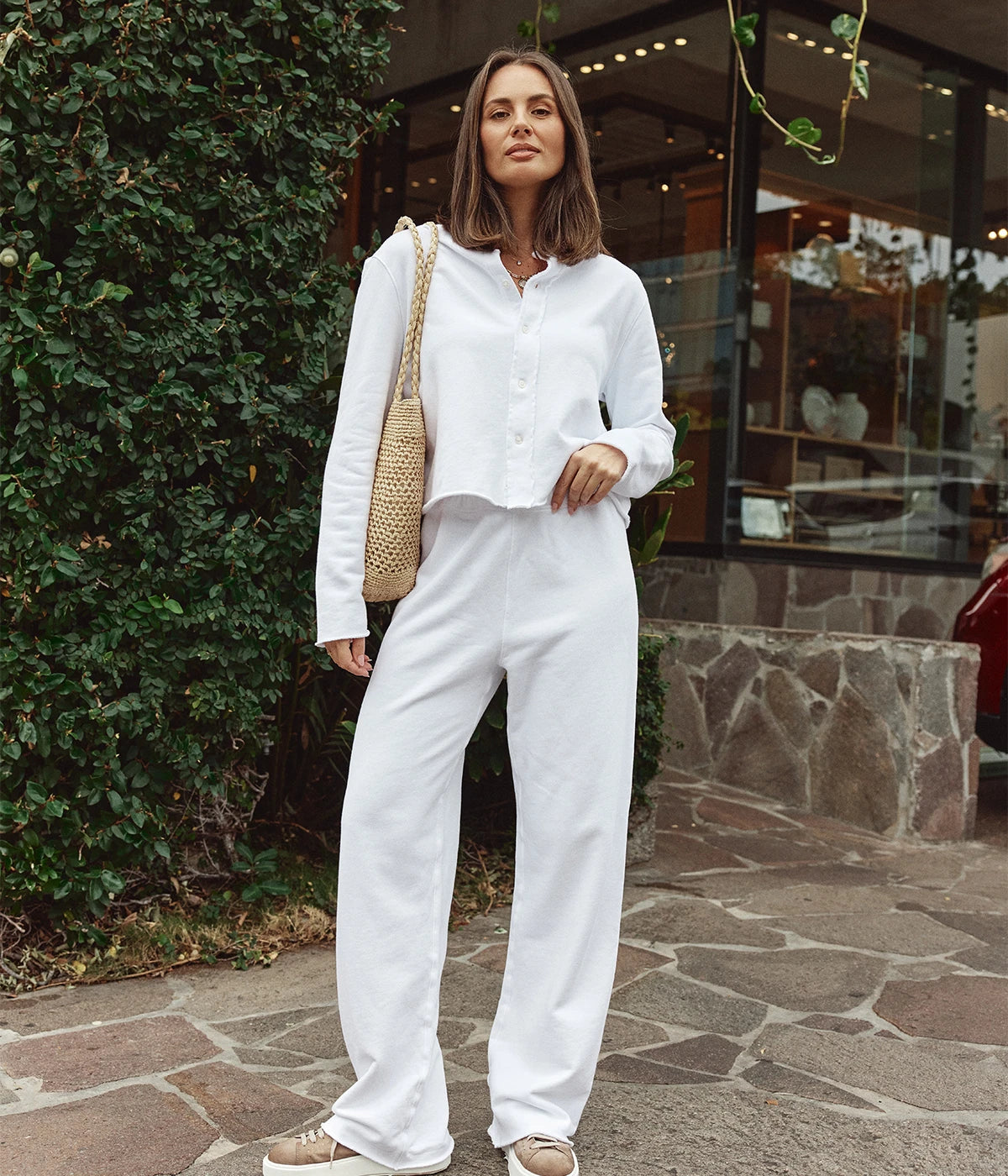 Catherine 29" Favorite Sweatpant In White