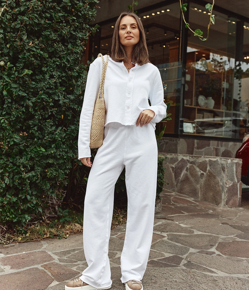 Catherine 29" Favorite Sweatpant In White