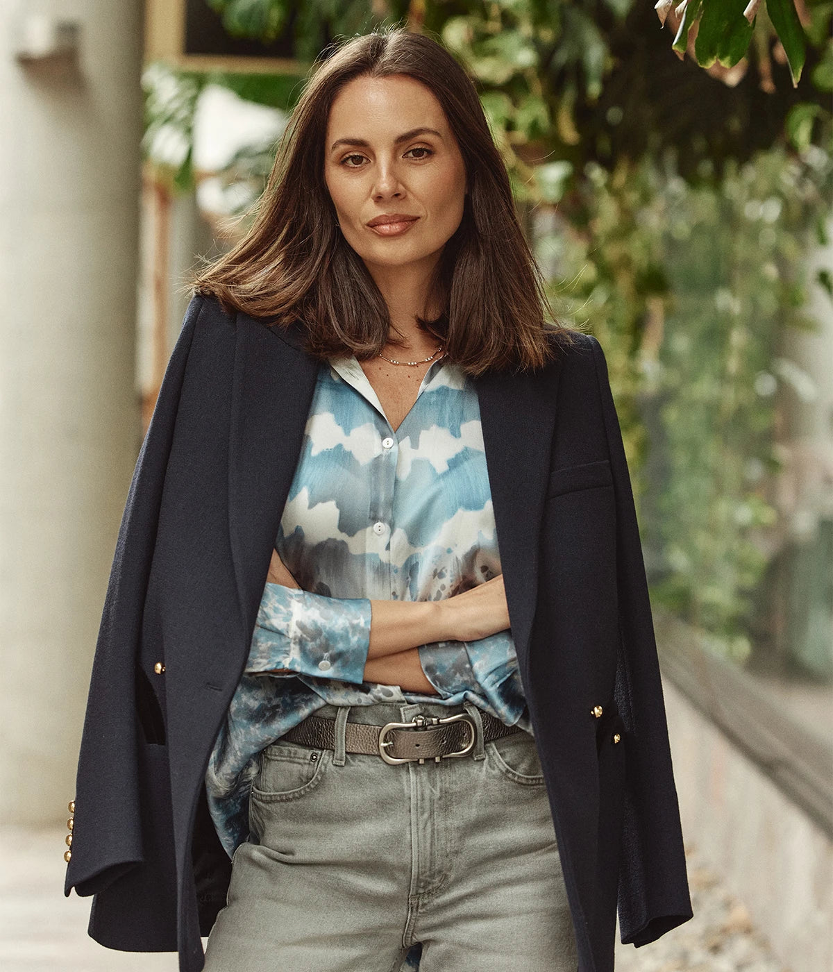 Resolute Everyday Double Breasted Blazer In Navy
