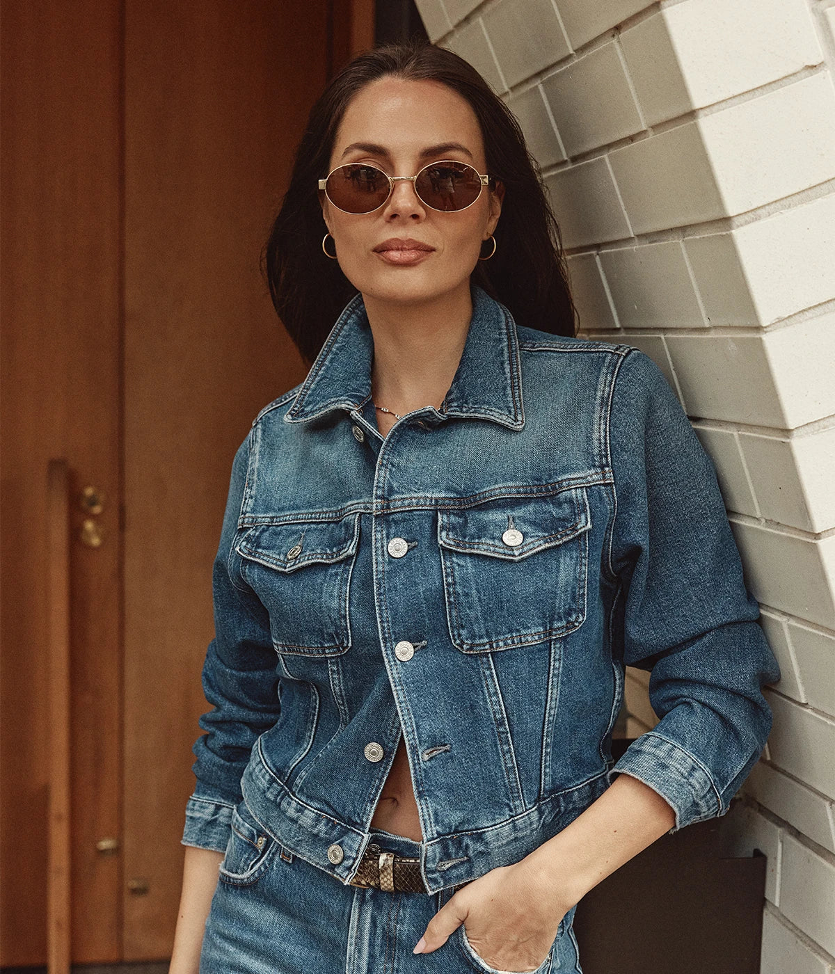 Charisse Shrunken Jacket In Briar