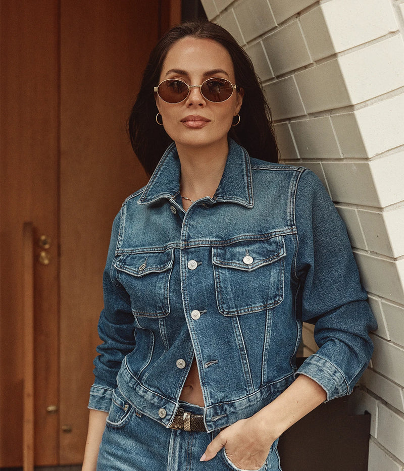 Charisse Shrunken Jacket In Briar