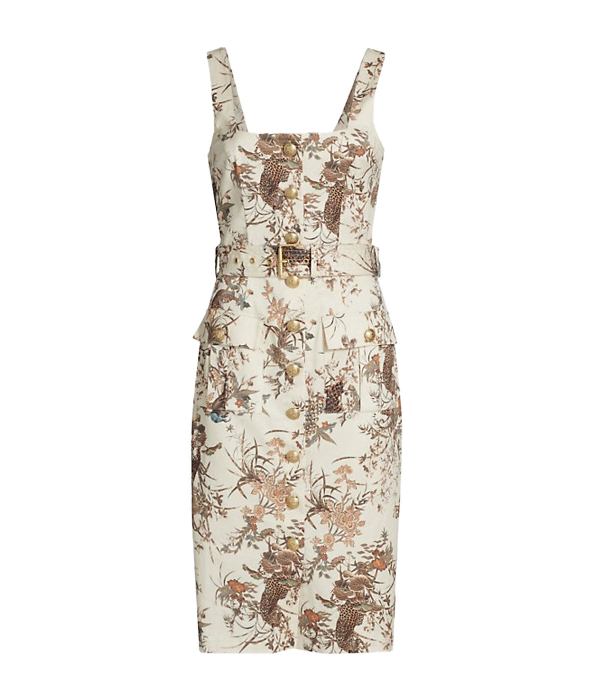 Idy BTN Front Dress in Multi Western Paisley