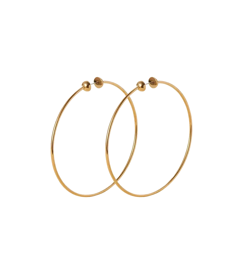 Icon Medium Hoops in Gold