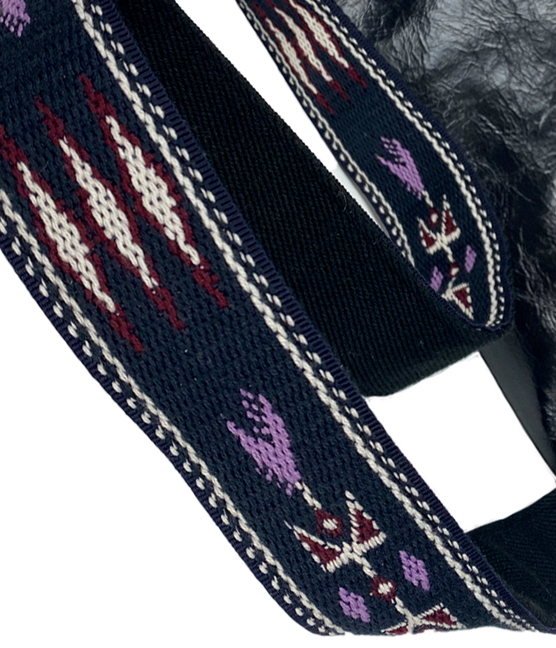 Embroidered Nessah Bag in Black