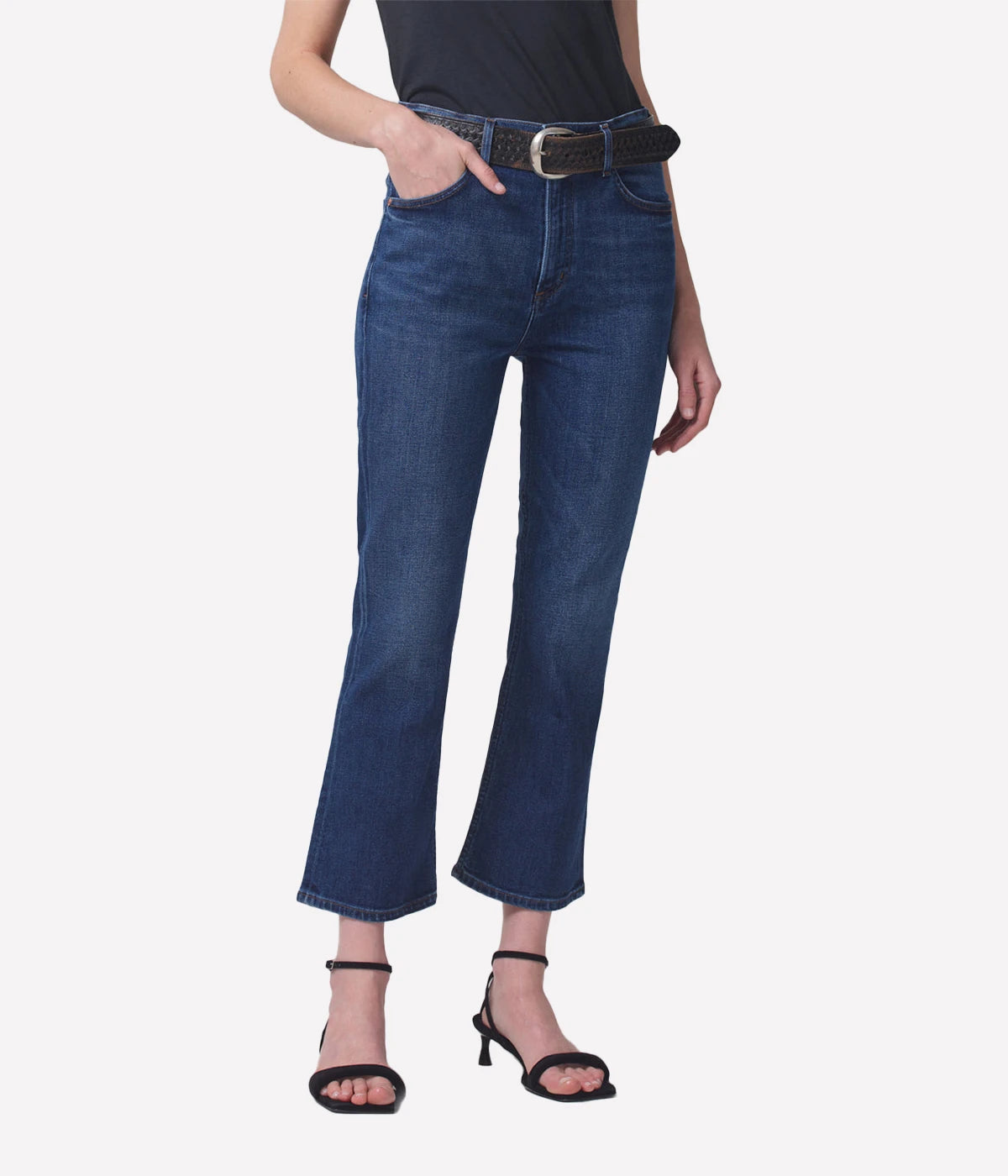 Isla Cropped Boot Jean in Provance