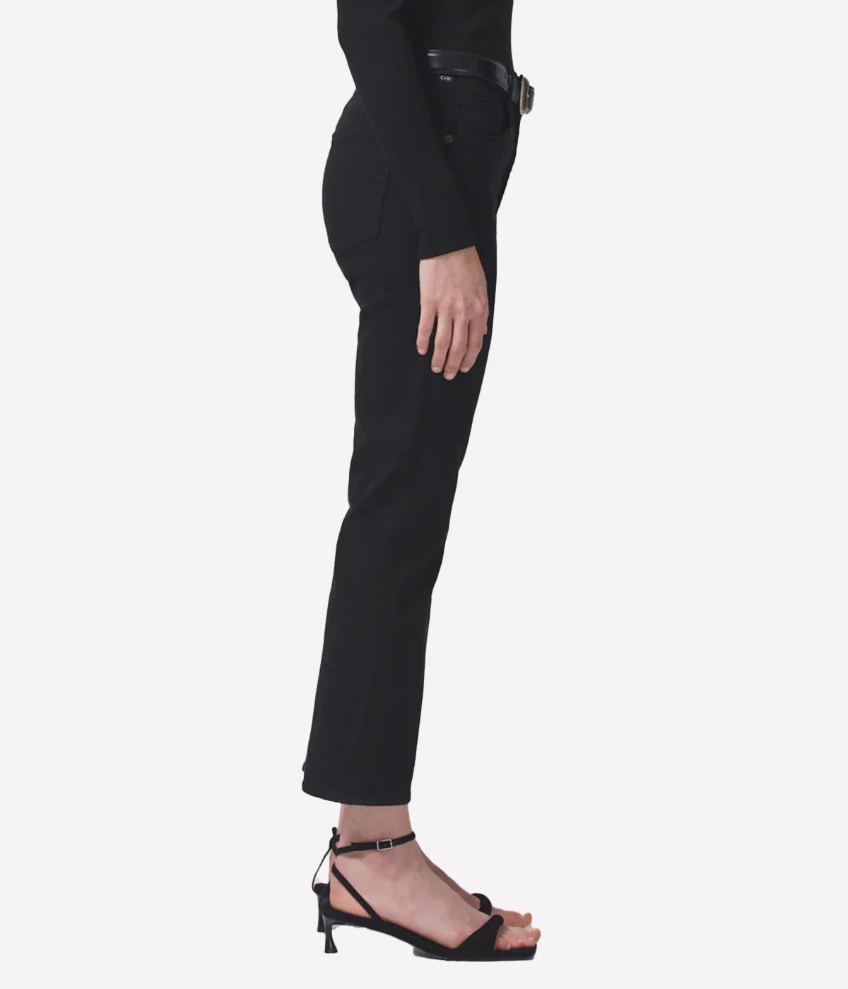 Isola Straight Crop Jean in Plush Black