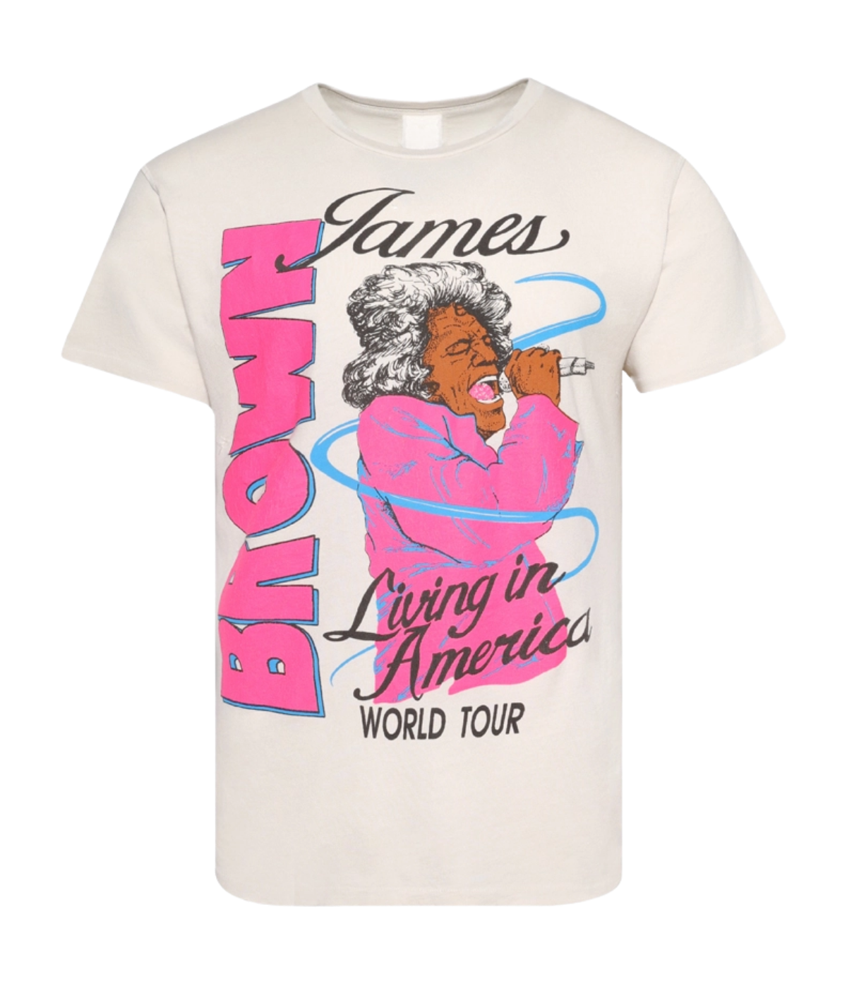James Brown Crew Tee in Vintage White