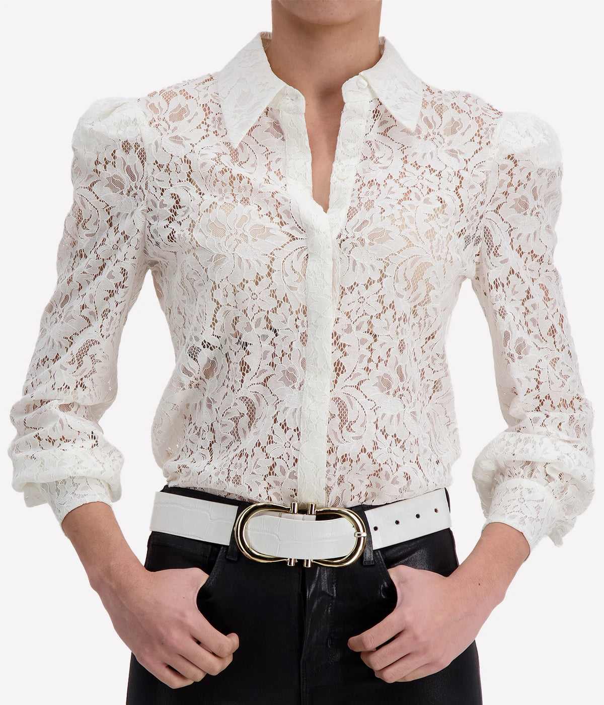 Jenica Lace Shirt in Ivory