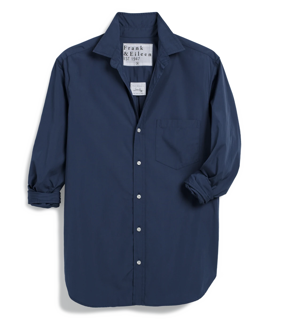 Joedy Woven Button Up in Navy