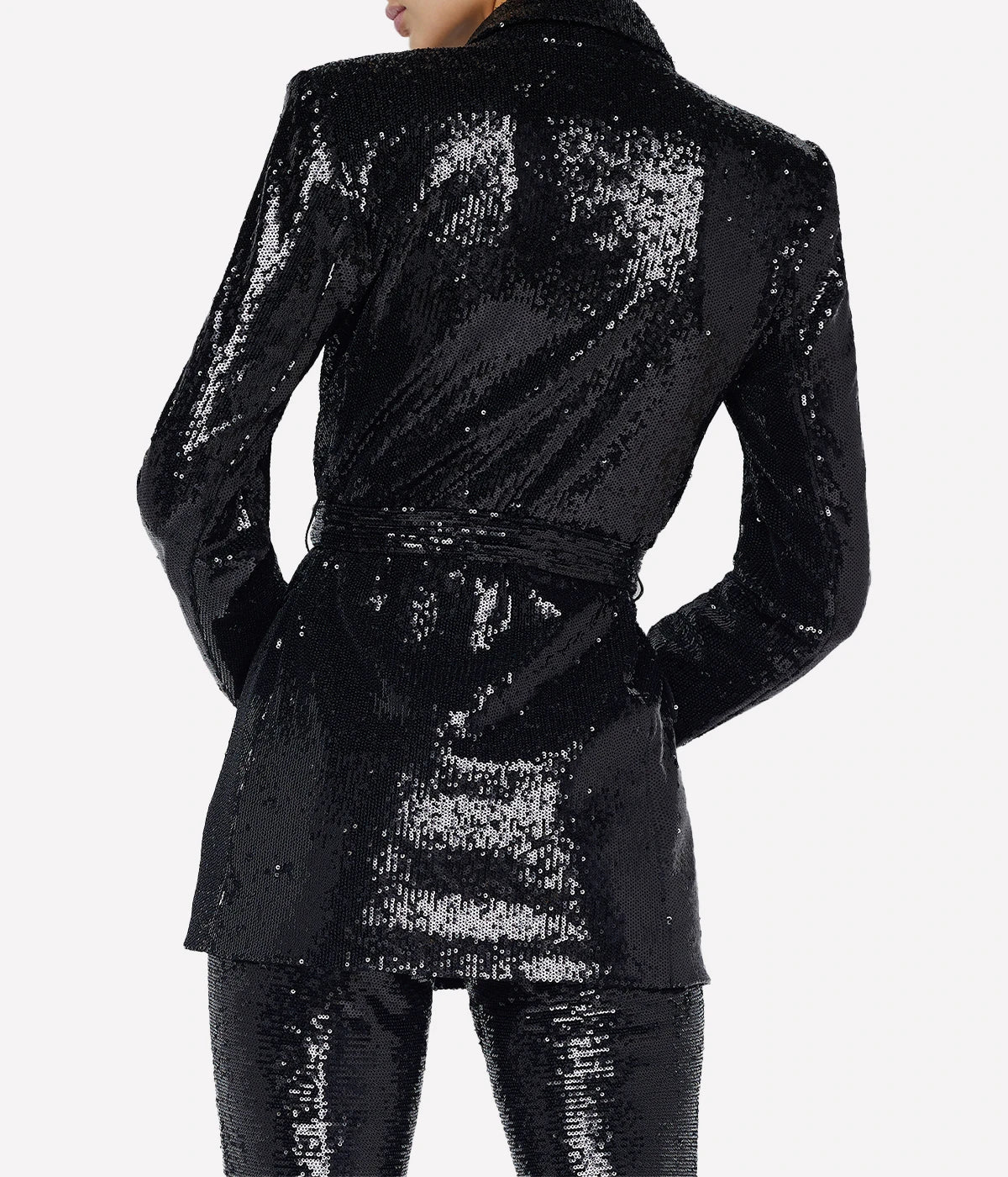 Jordana Wrap Belted Blazer in Black
