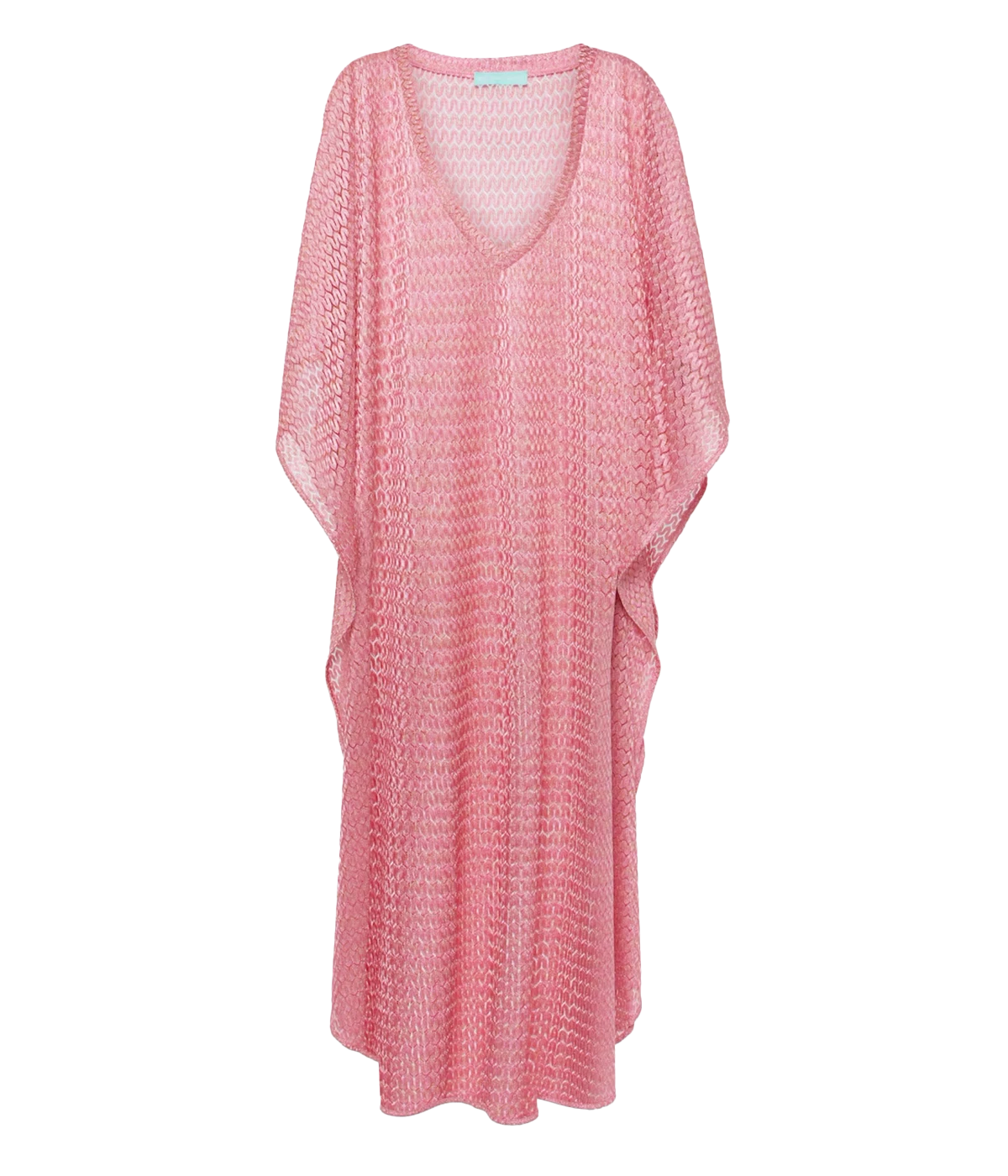 Glamorous Design: The metallic gold thread adds a touch of opulence, making this kaftan perfect for special occasions and resort wear.
Flattering Silhouette: A V-neckline and curved hem create a flowing, feminine silhouette that enhances your natural curves.
Effortless Comfort: The lightweight crochet fabric and side split detail ensure ease of movement and breathability, ideal for warm-weather wear.
Dramatic Length: The long length exudes elegance, while the side slits add sophistication and comfort.