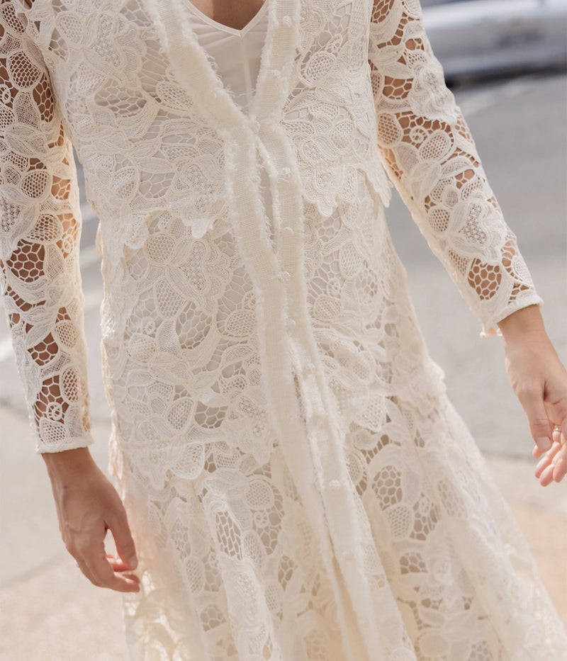 Camila Dress in Ivory