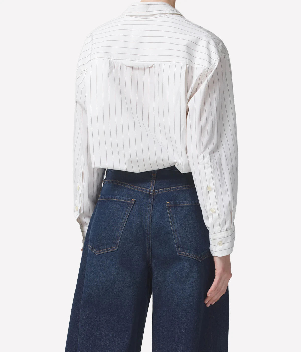 Kayla Shirt in Bitter Choc Stripe