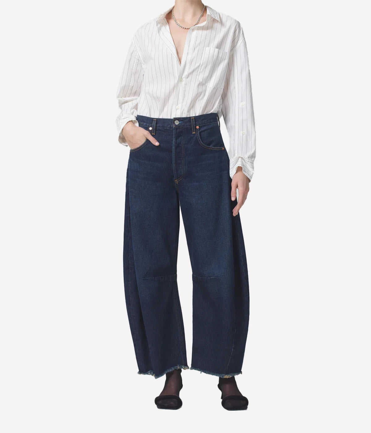 Kayla Shirt in Bitter Choc Stripe