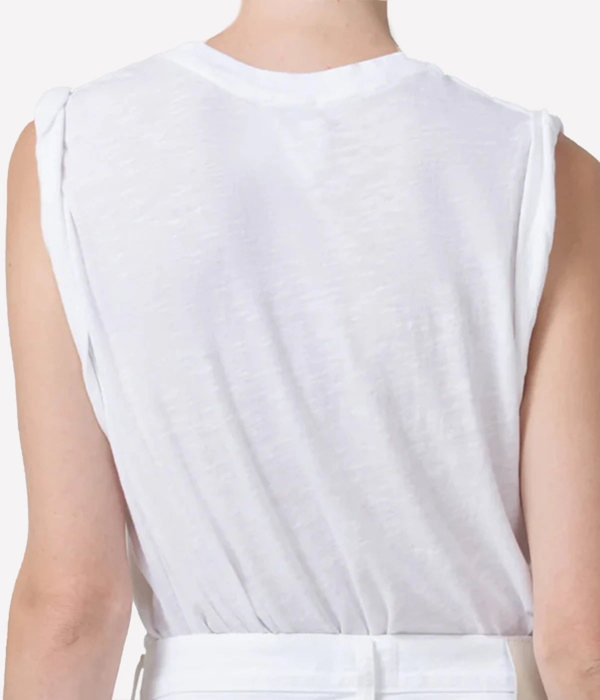 Kelsey Roll Sleeve T-Shirt in White