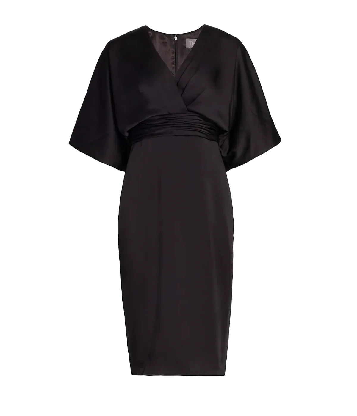 Kimono Satin Cocktail in Black