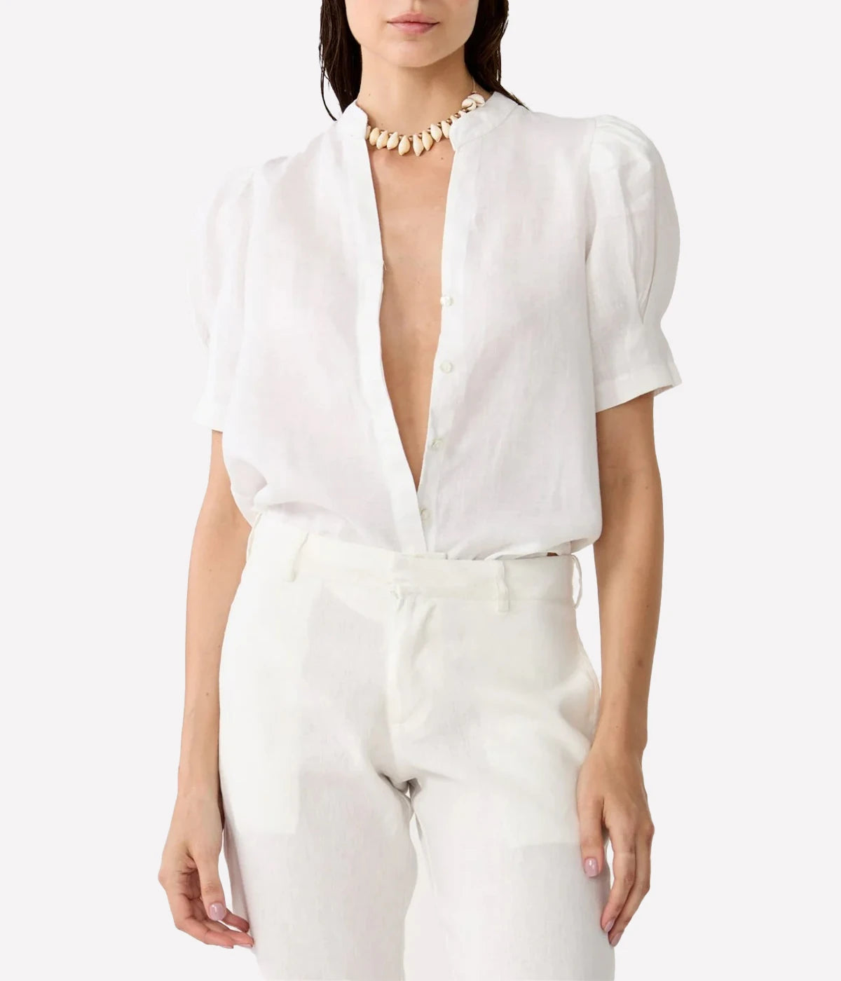 Anthina Linen Shirt in White