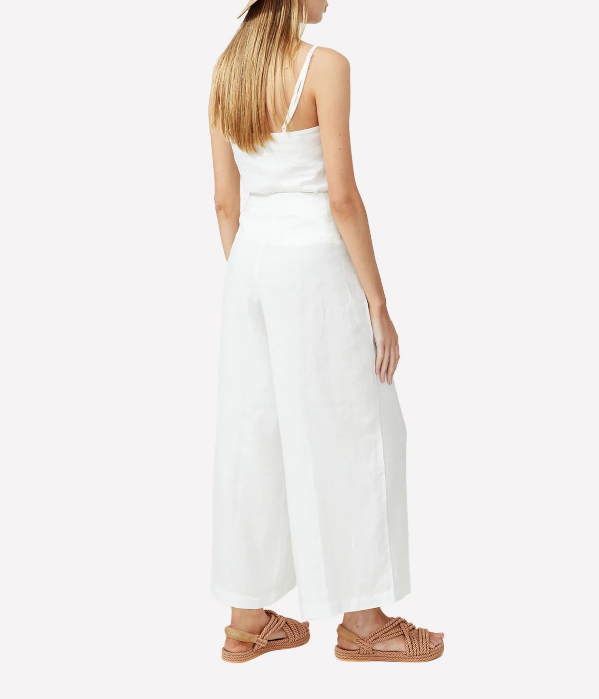 Culotte Linen Pant in White