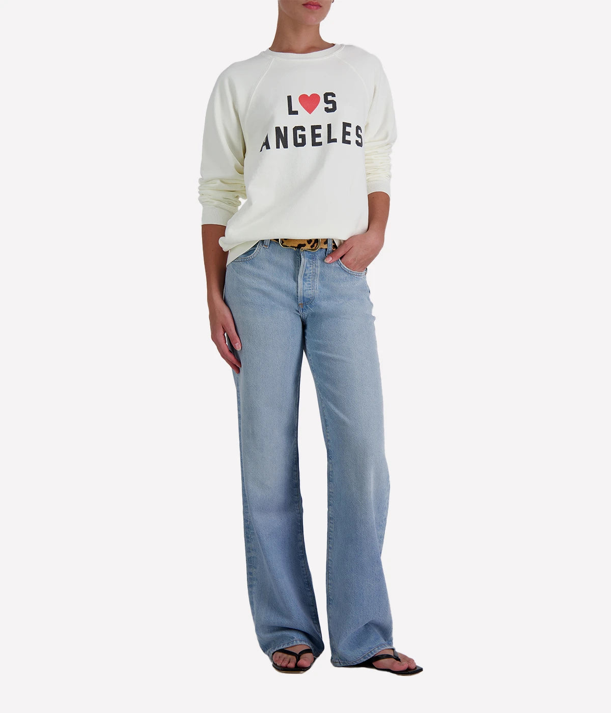Los Angeles Sweatshirt in Antique White