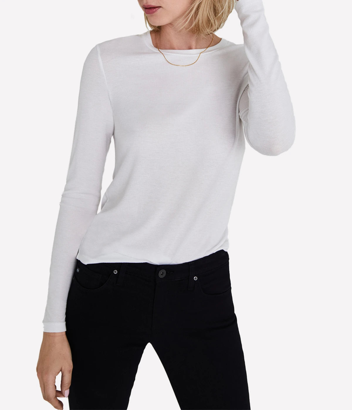 LB Long Sleeve Top in True White
