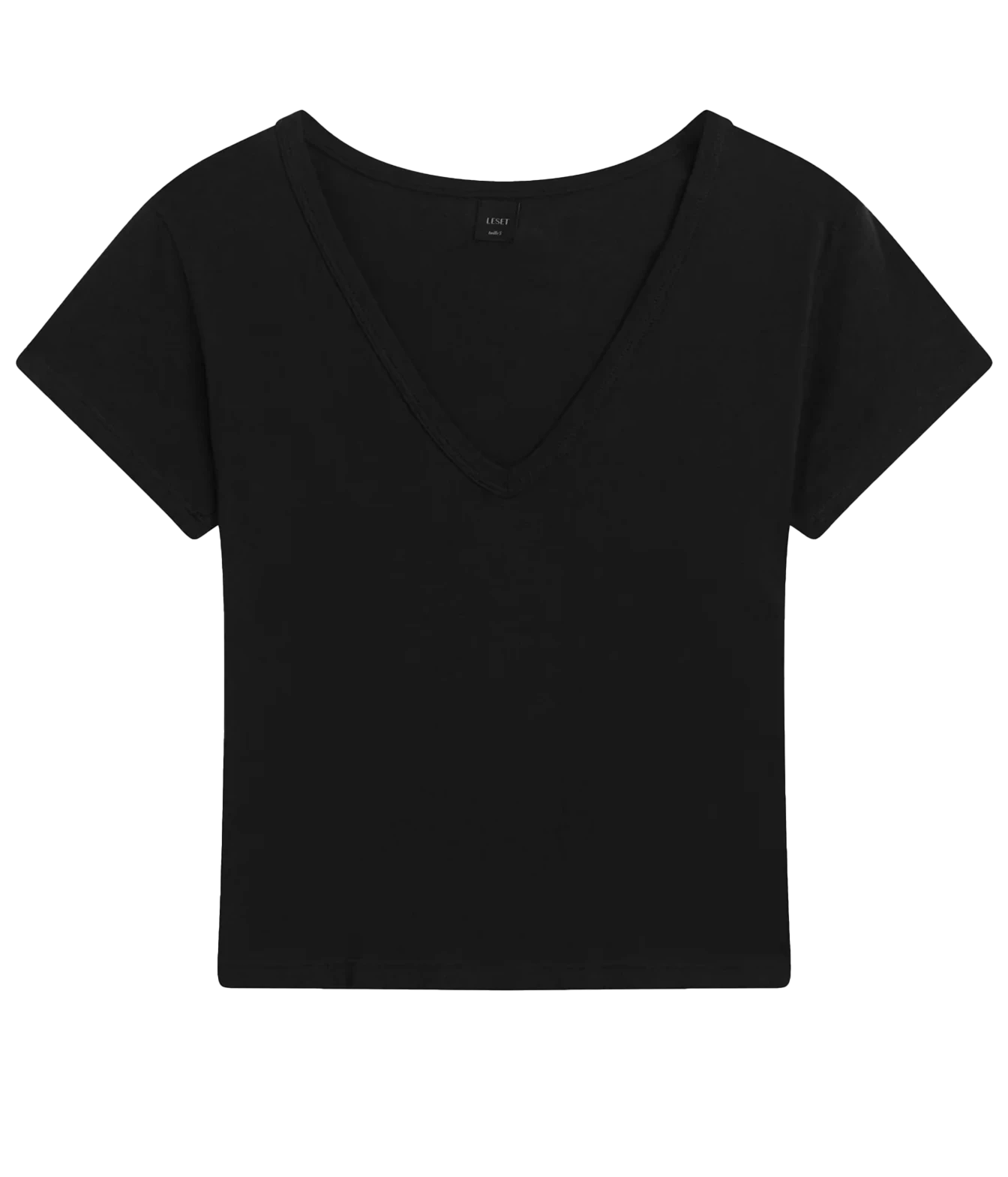 The Margo Vee Neck Tee in Black