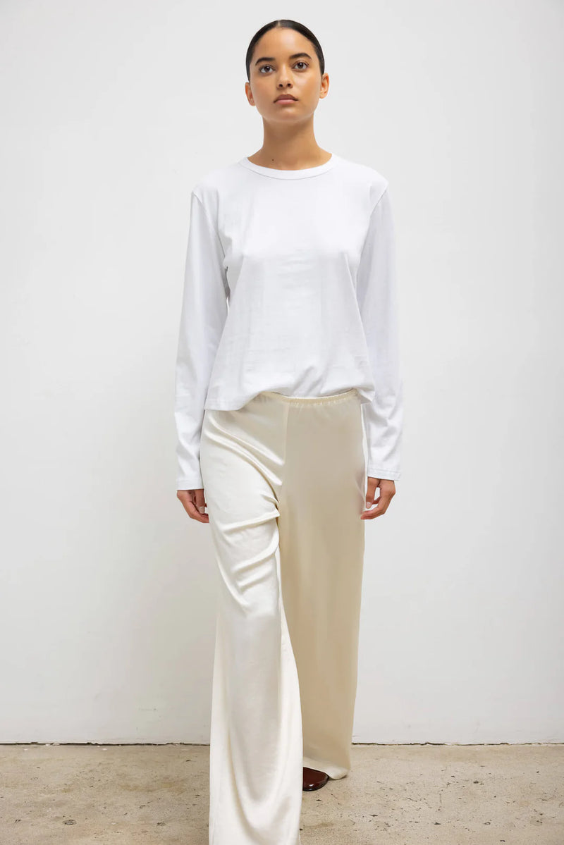 The Margo Long Sleeve Tee in White