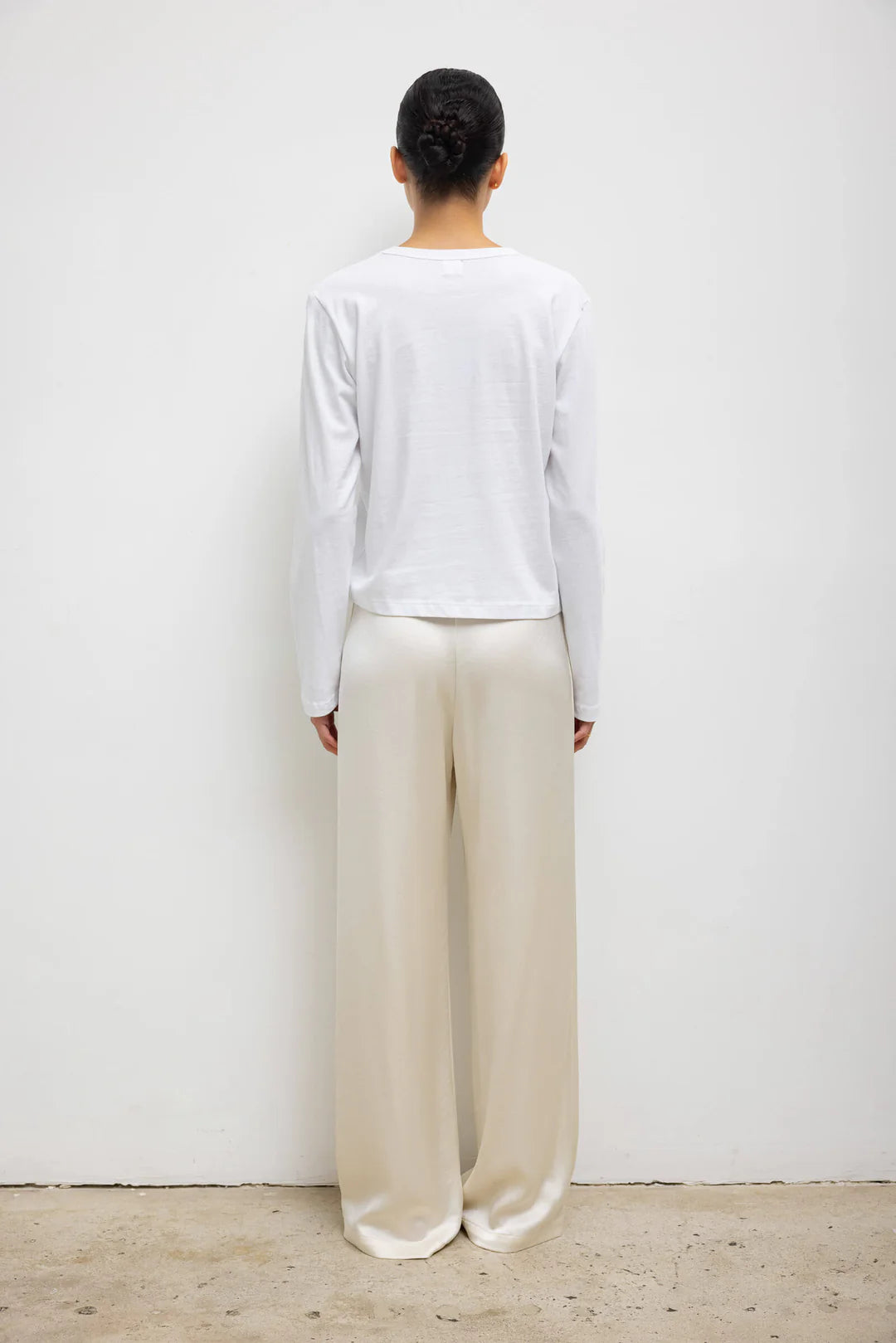 The Margo Long Sleeve Tee in White