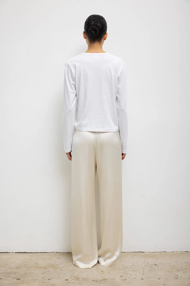 The Margo Long Sleeve Tee in White