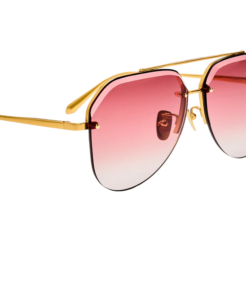 Quynh Sunglass in GOLD/ RED GRAD