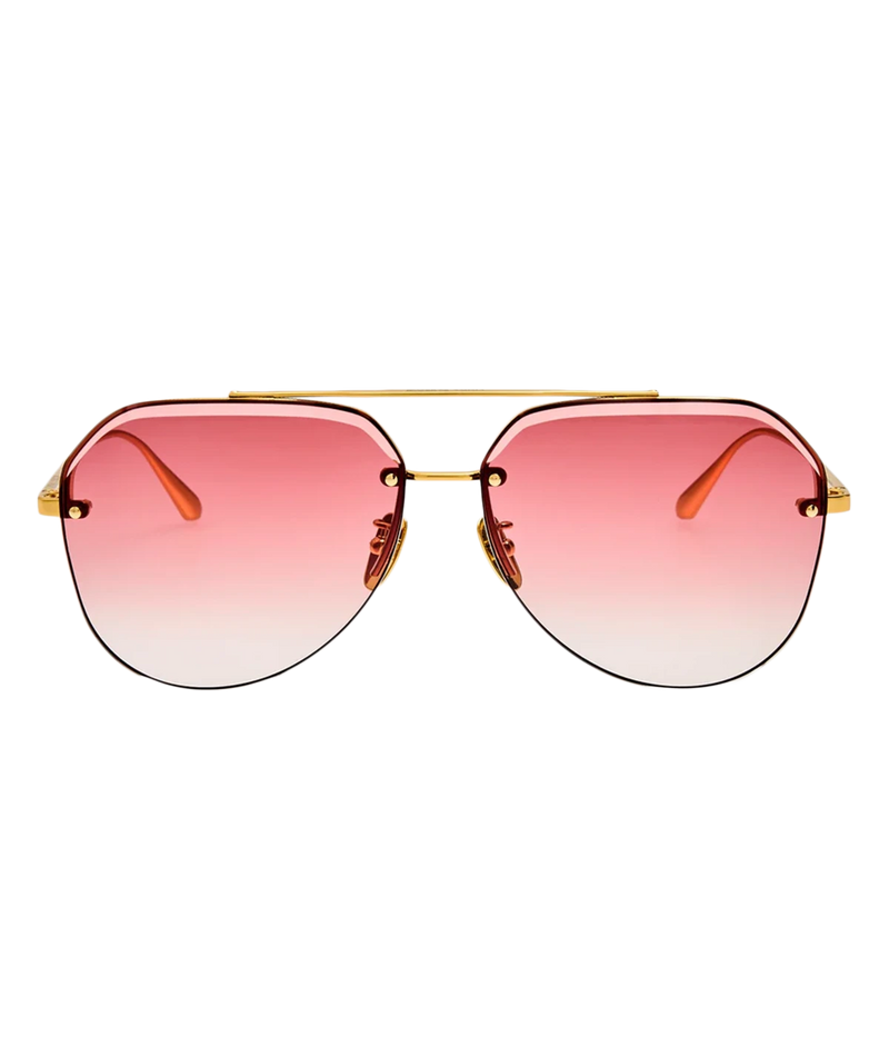 Quynh Sunglass in GOLD/ RED GRAD