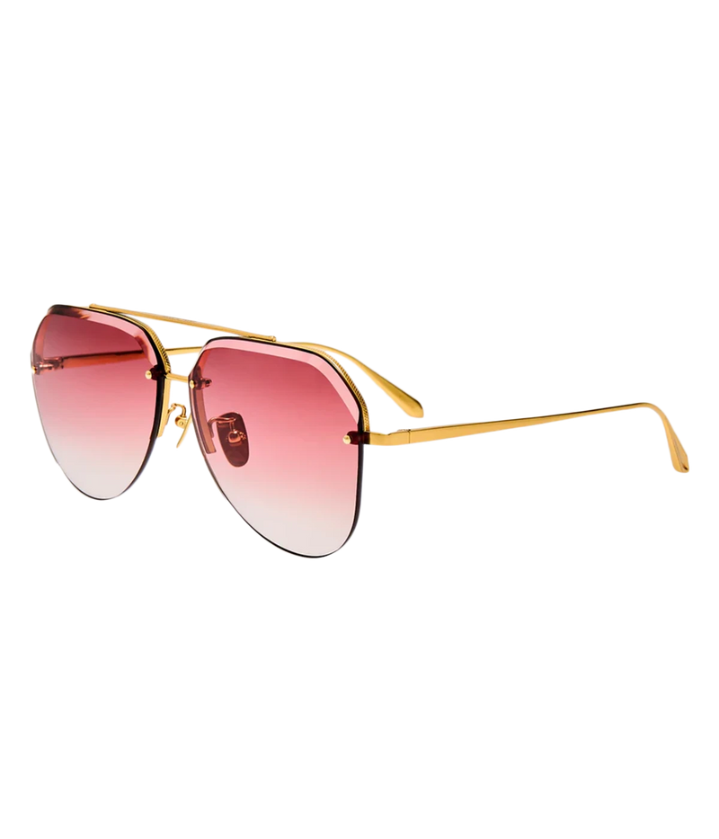 Quynh Sunglass in GOLD/ RED GRAD