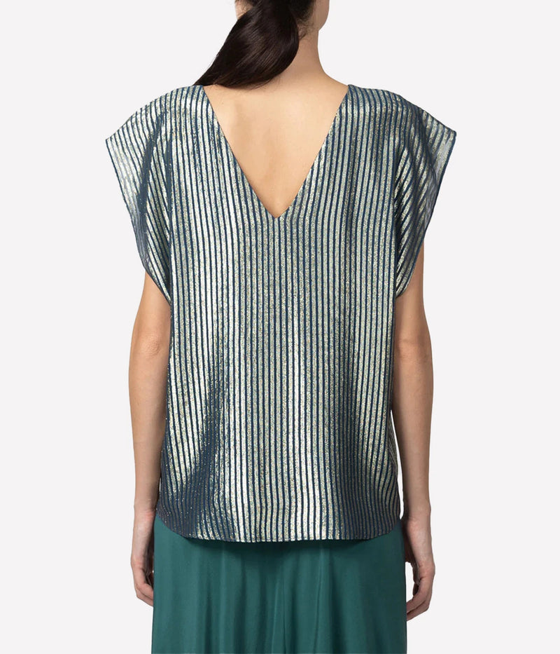 Castleton Top In Navy & Gold