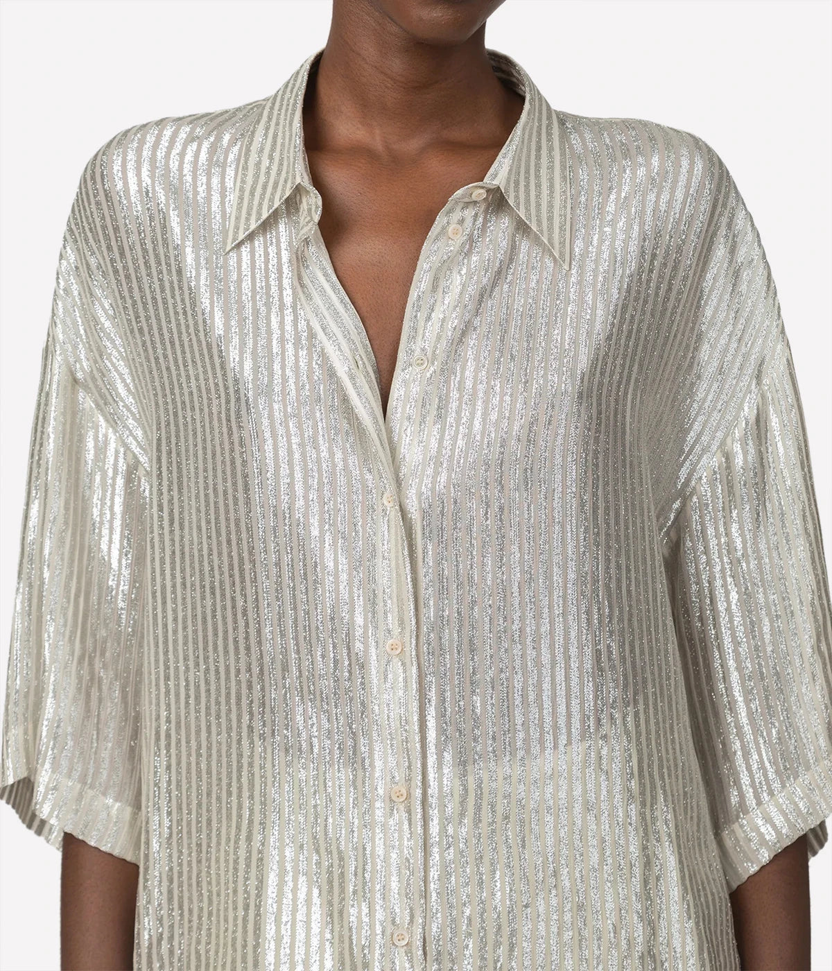 Leeds Shirt In Ivory & Silver