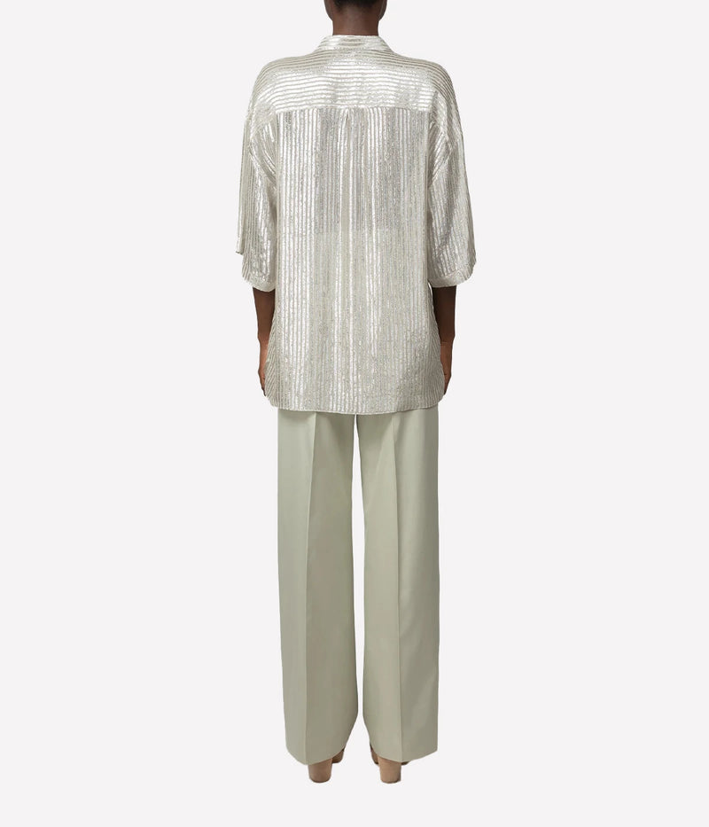 Leeds Shirt In Ivory & Silver